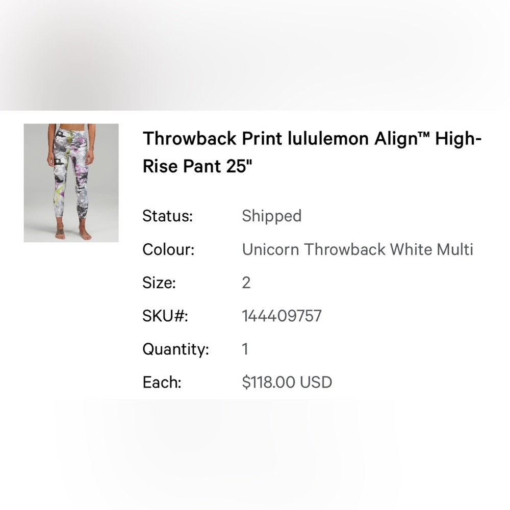 LULULEMON ALIGN HIGH RISE PANT 25” - Picture 6 of 7